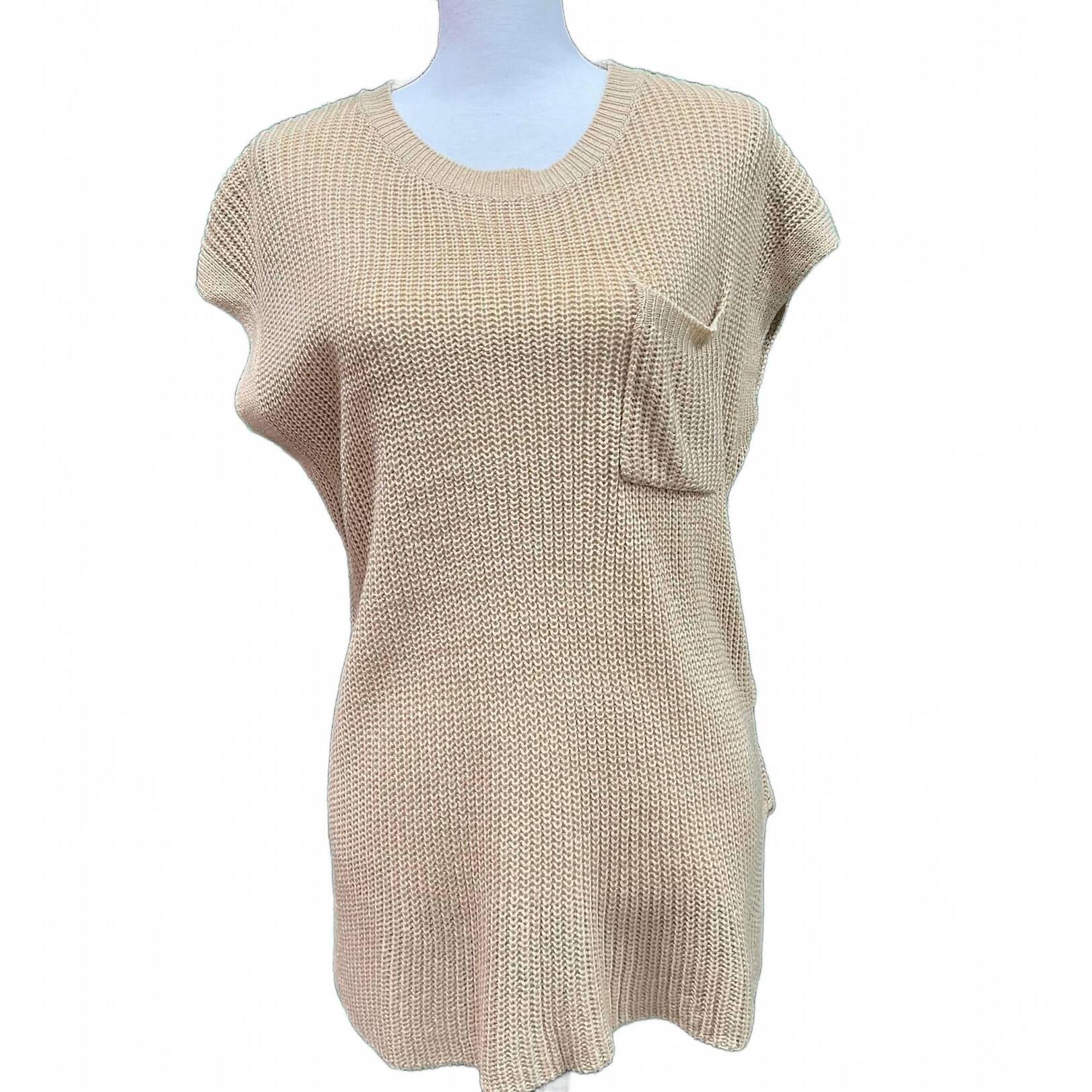 New Haptics Women's Short Sleeve Sweater In Taupe